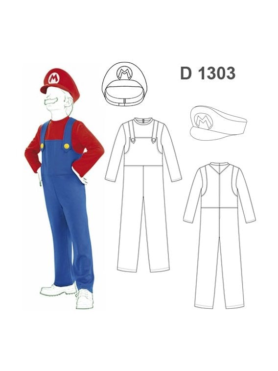 MOLDE: DISFRAZ MARIO 1303
