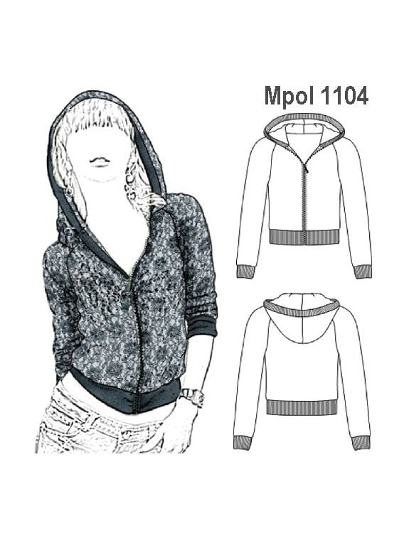 POLERON BASICO RAGLAN CON GORRO