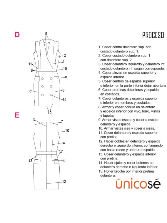 VESTIDO CRUZADO MUJER 1910