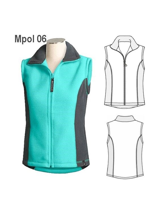 POLAR SIN MANGAS Y CORTE MUJER, CIERRE S