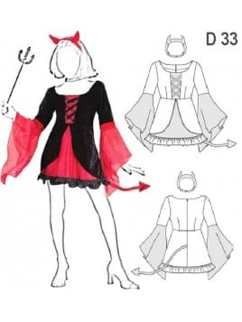 DISFRAZ DE DIABLA ADULTO 0933