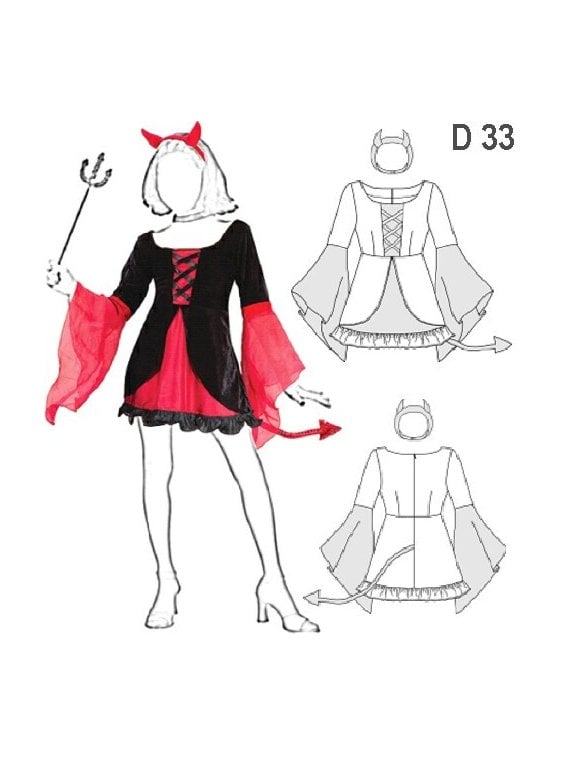 DISFRAZ DE DIABLA INFANTIL 0933