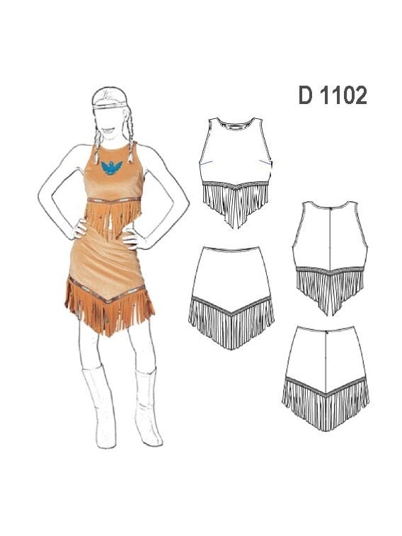 DISFRAZ DE INDIECITA 1102