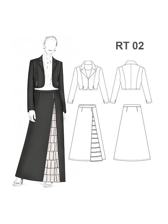 MOLDE: TRAJE HUASA ELEGANTE RT 0902