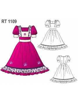 VESTIDO HUASA ADULTO RT 1109