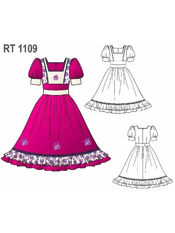 VESTIDO HUASA ADULTO RT 1109