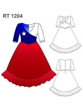 VESTIDO HUASA BANDERA RT 1204