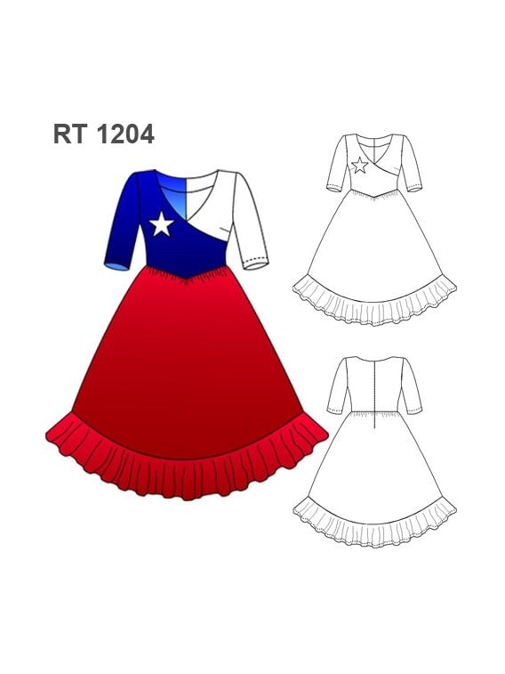 VESTIDO HUASA BANDERA RT 1204