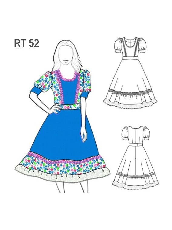 VESTIDO DE HUASA ADULTO RT 0952