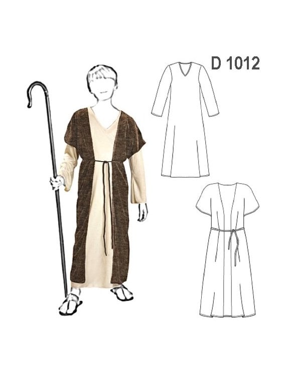 MOLDE: DISFRAZ PASTOR DE NAVIDAD 1012