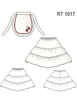 FALDON Y DELANTAL HUASA RT 1017