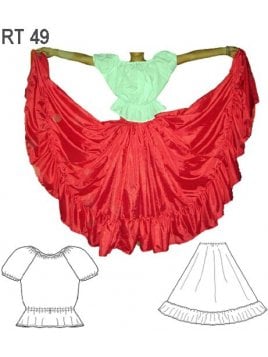 VESTIDO BAILE VENEZUELA ADULTO RT  0949