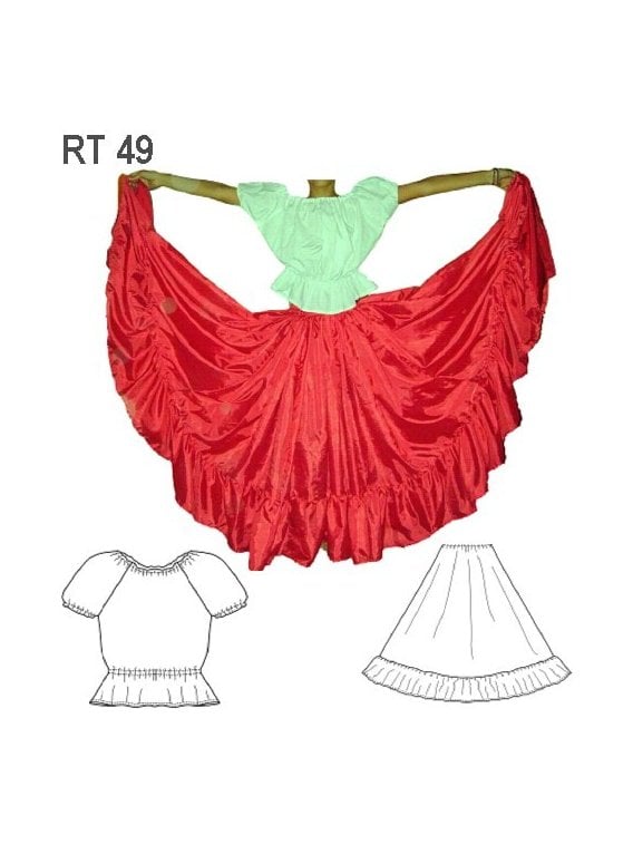 VESTIDO BAILE VENEZUELA ADULTO RT  0949