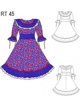 VESTIDO HUASA INFANTIL RT 0945