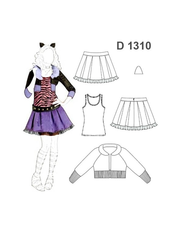 DISFRAZ DE NIÑA LOBA 1310