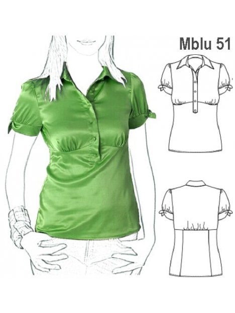 BLUSA CIERRE COSTADO MUJER, CORTE BAJO B