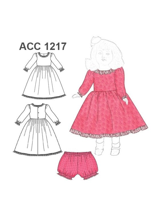 MOLDE: VESTIDO MUÑECA ACC 1217