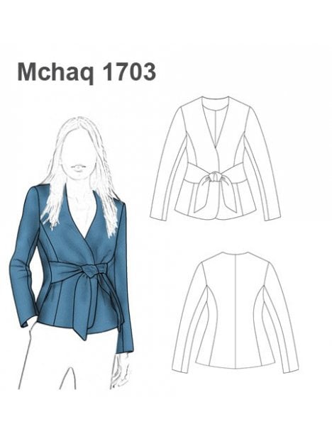 CHAQUETA BLAZER SIN CUELLO