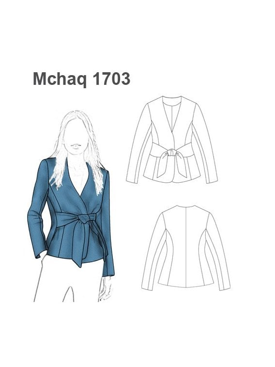 CHAQUETA BLAZER SIN CUELLO