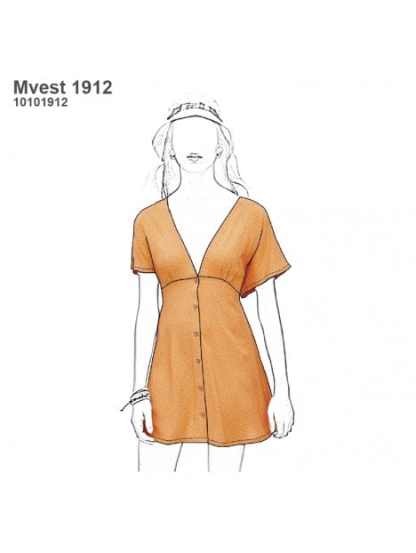 VESTIDO CORTO MUJER 1912