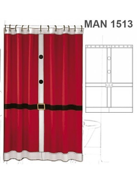 CORTINA BAÑO NAVIDAD MAN 1513