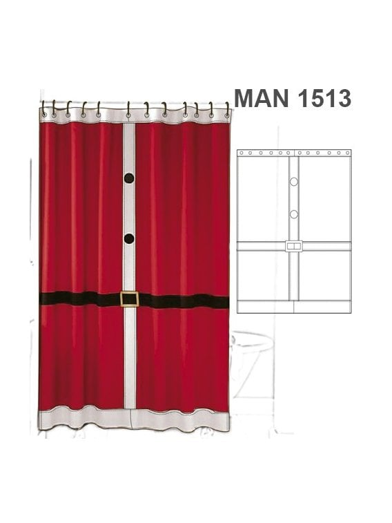 CORTINA BAÑO NAVIDAD MAN 1513