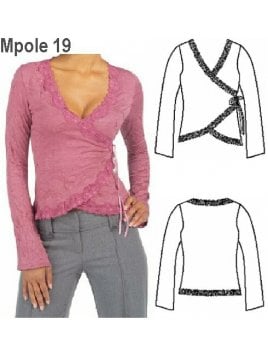 POLERA CRUZADA MANGA LARGA MUJER, APLICA