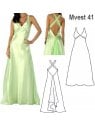 VESTIDO ESPALDA CRUZADA MUJER, CORTE BAJ