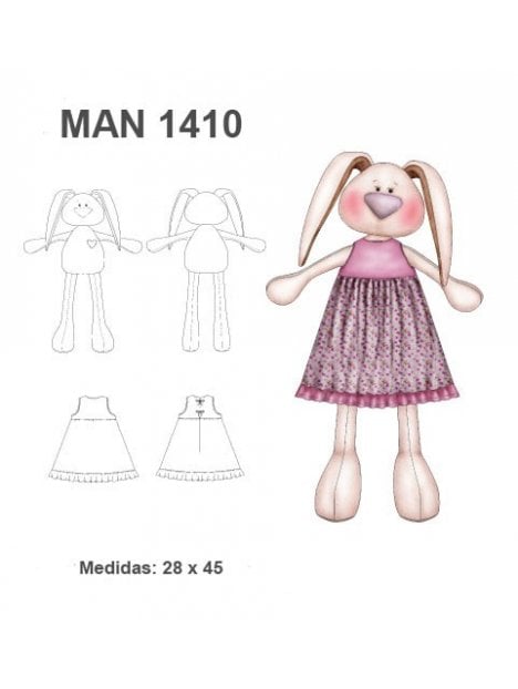 CONEJA DE TRAPO MAN 1410