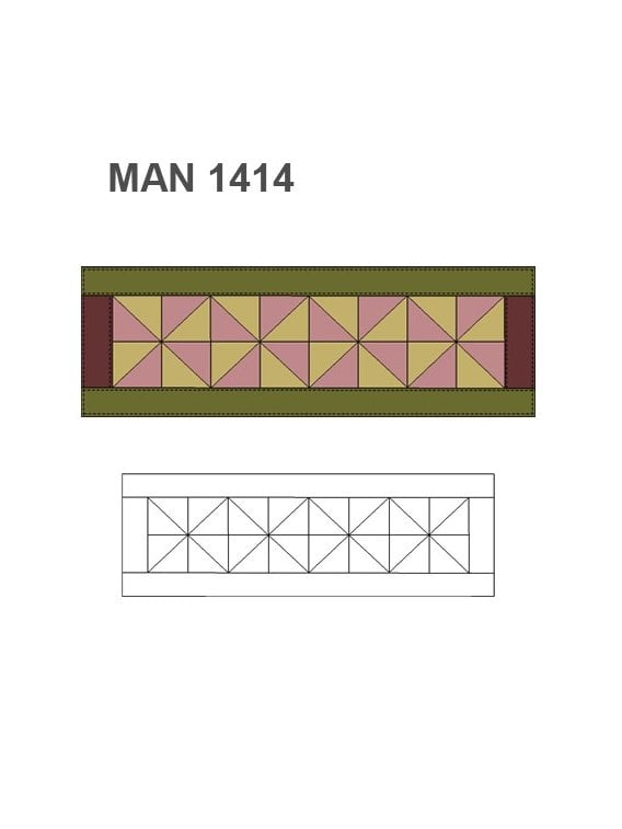 CAMINO DE MESA PATCHWORK REMOLINOS MAN 1414