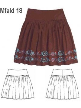 FALDA RECOGIDA MUJER, CORTE REBECA.