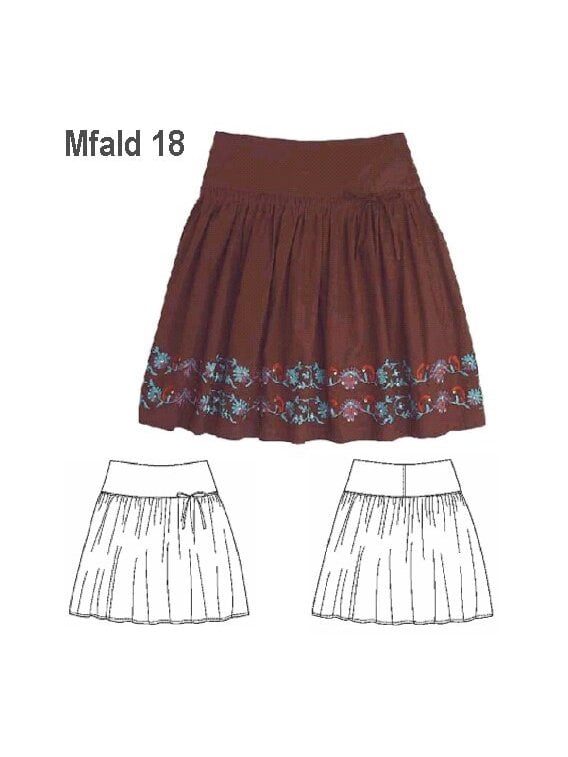 FALDA RECOGIDA MUJER, CORTE REBECA.