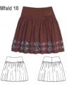 FALDA RECOGIDA MUJER, CORTE REBECA.