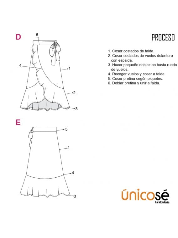 FALDA LARGA MUJER 1905