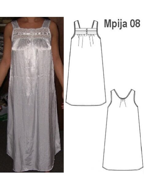 MOLDE: PIJAMA CAMISA MUJER 0908