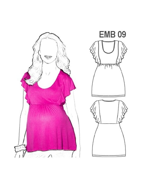 POLERA VUELO MANGA MATERNAL.