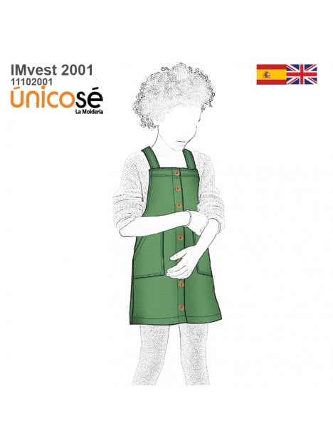 VESTIDO JARDINERA NIÑA 2001