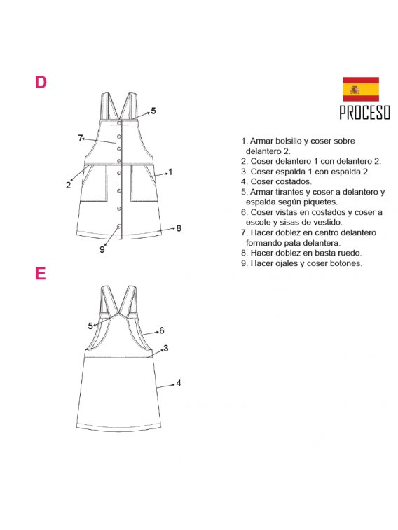 VESTIDO JARDINERA NIÑA 2001