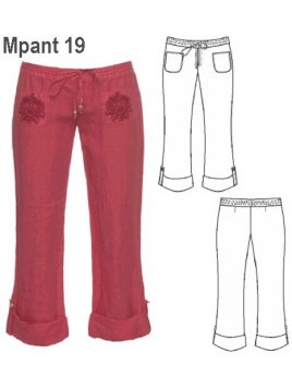 PANTALON HIPPIE MUJER, BOLSILLOS DE PARC