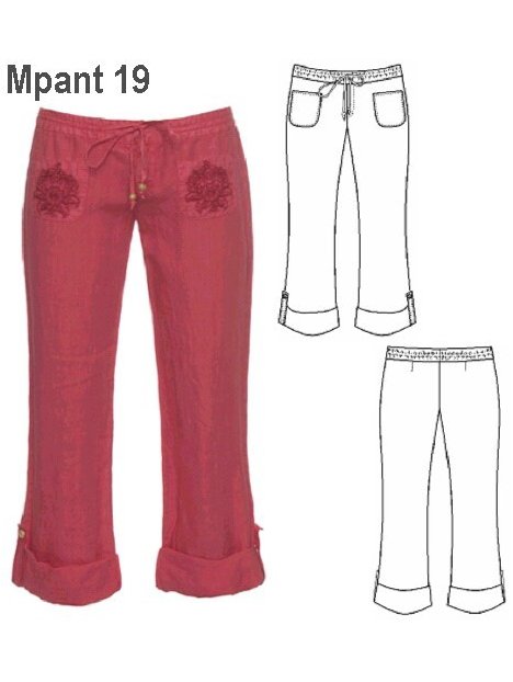 PANTALON HIPPIE MUJER, BOLSILLOS DE PARC