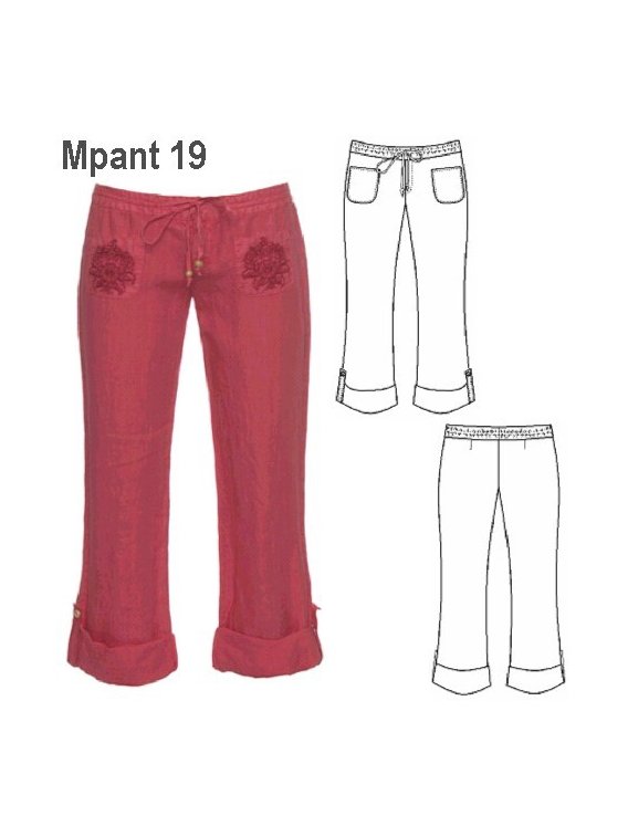 PANTALON HIPPIE MUJER, BOLSILLOS DE PARC
