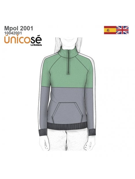 MOLDE: POLERON RAGLAN MUJER 2001