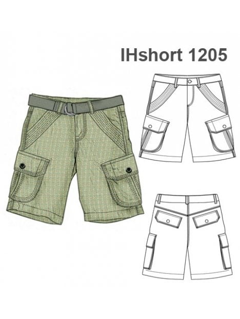 SHORT BOLSILLOS PESPUNTEADOS