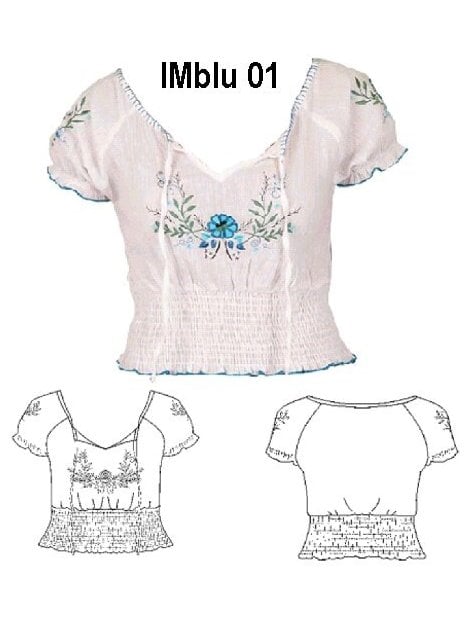 BLUSA CINTURA ELASTICADA NIÑA, ELASTICAD