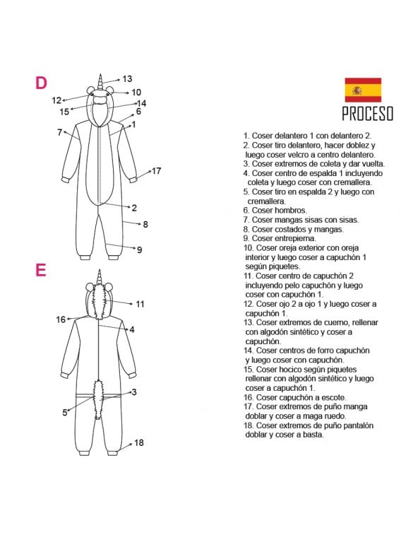 PIJAMA ENTERITO UNICORNIO MUJER 2002