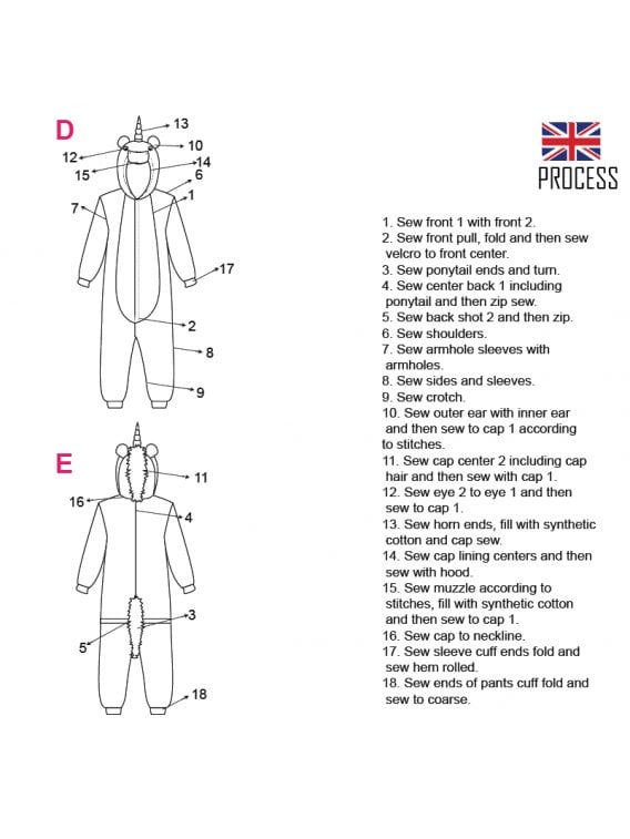 PIJAMA ENTERITO UNICORNIO MUJER 2002