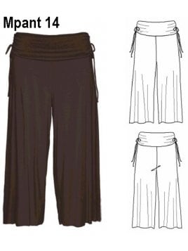 PANTALON TELA PUNTO MUJER, PRETINA DOBLE