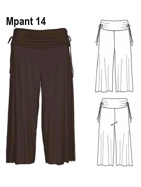 PANTALON TELA PUNTO MUJER, PRETINA DOBLE