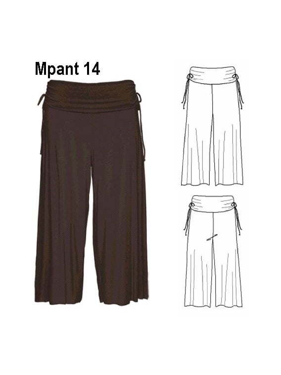 PANTALON TELA PUNTO MUJER, PRETINA DOBLE