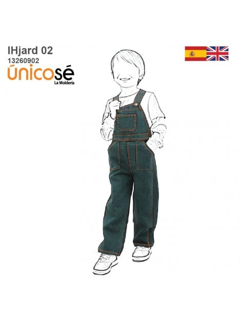 JARDINERA NIÑO BOLSILLOS DE PARCHE